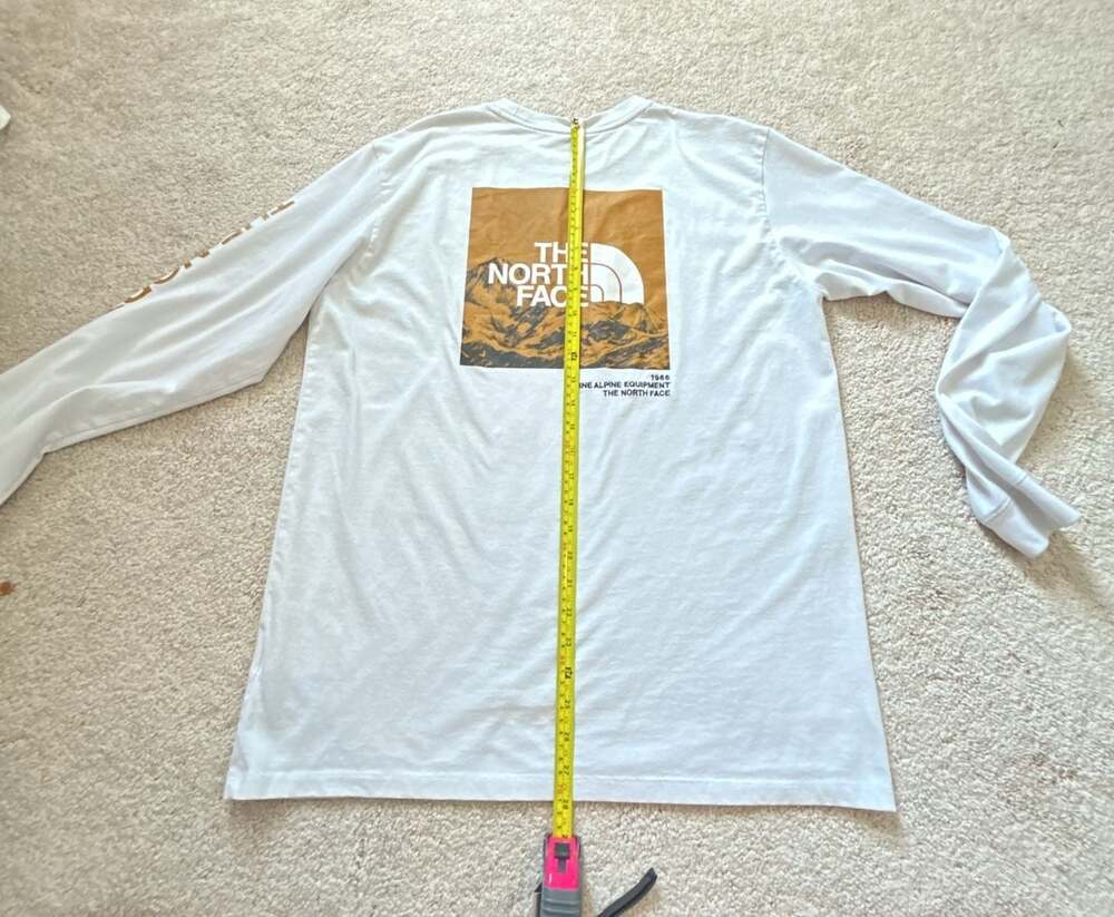 The North Face Men's Long Sleeve Graphic T-Shirt White Size L - Picture 10 of 10